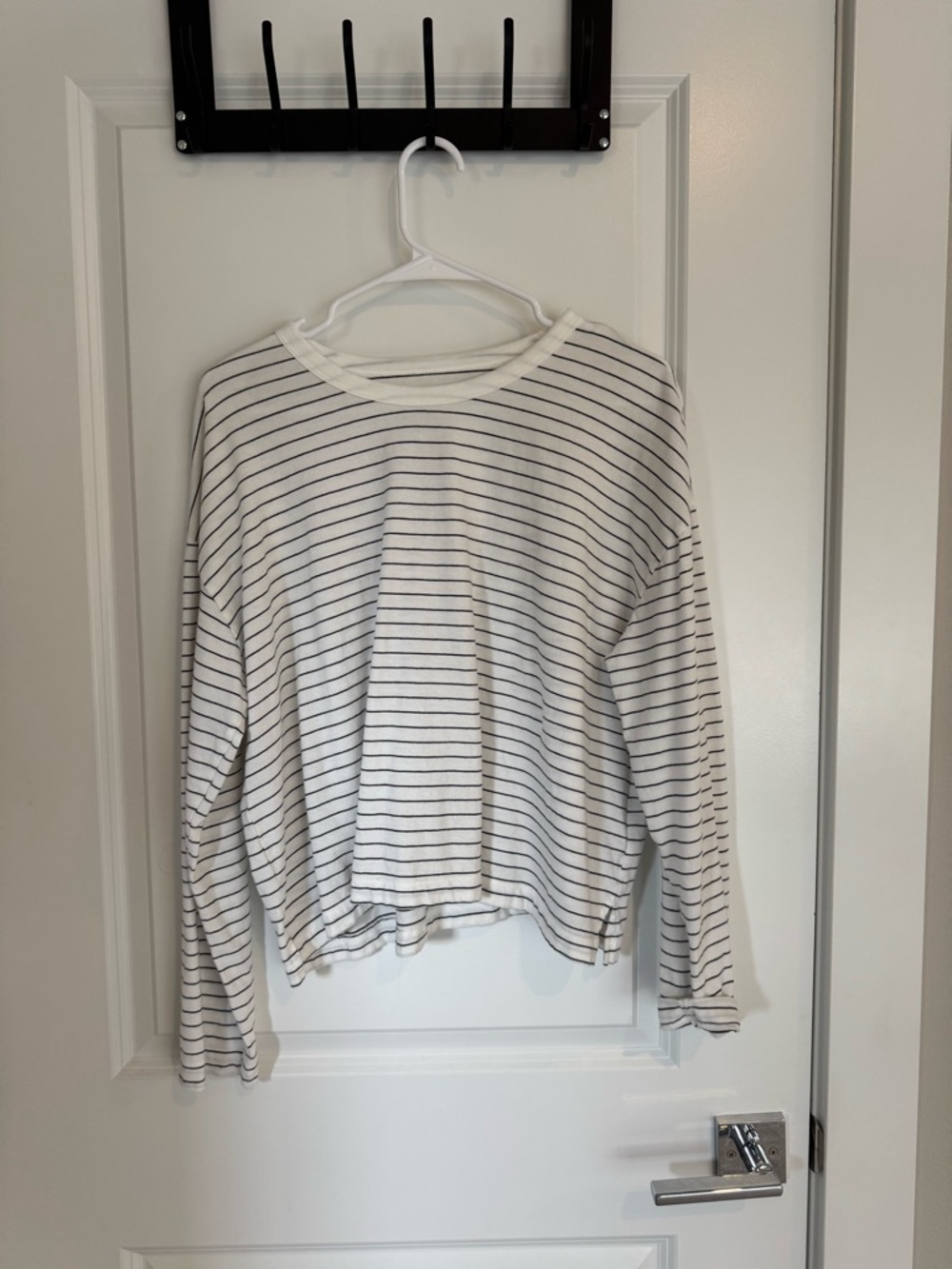 GAP White Tee with Black Stripes